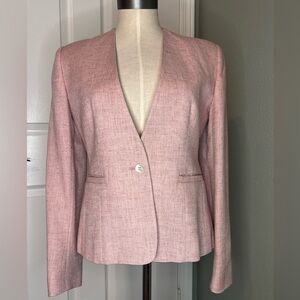Evan Picone Pink Blazer Structured Notched Lapels